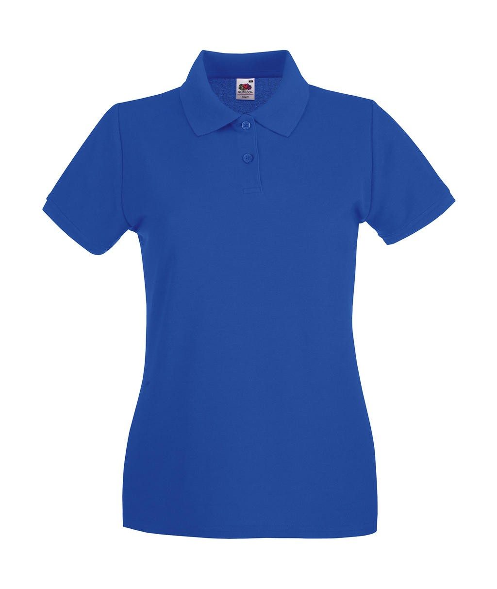 Polo publicitaire femme Premium White: 170 g/m², couleur: 180 g/m²  100% coton  coutures latérales avec pinces pour une coupe fé