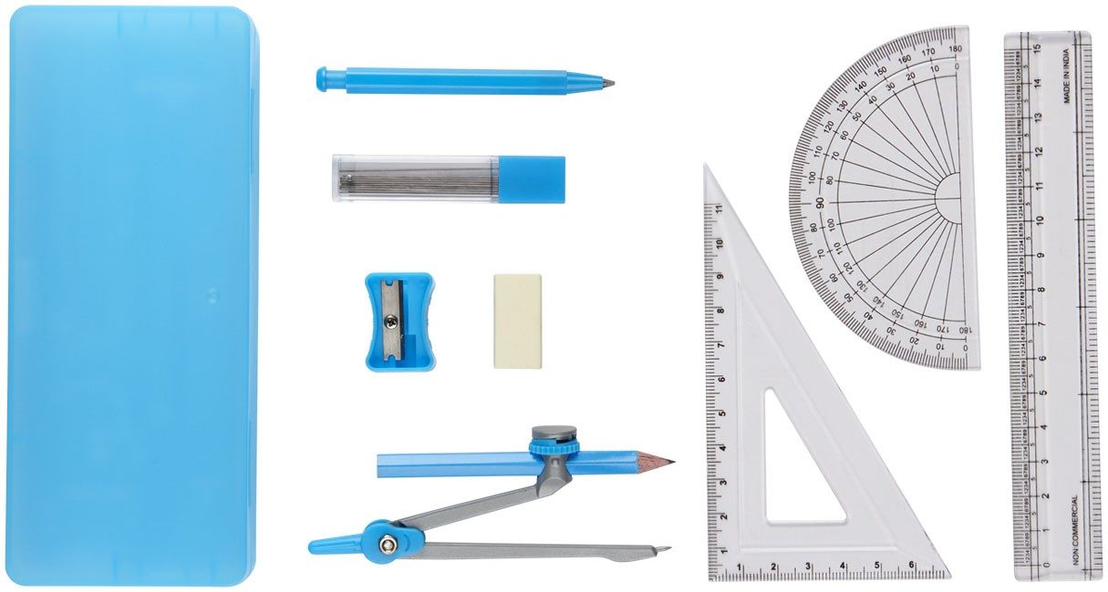 Ensemble de géométrie scolaire 9 pièces Julia