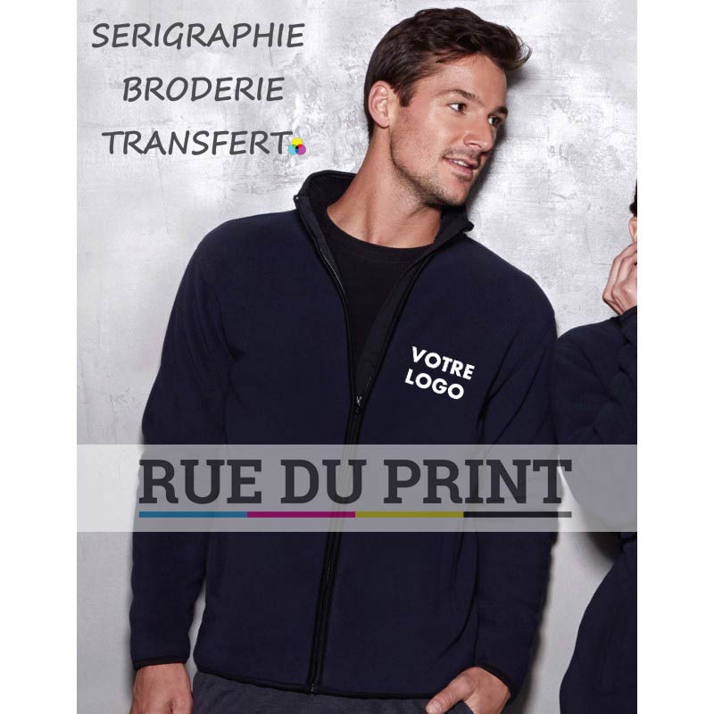 Veste publicité homme Active 400 g/m²  100% polyester (doublé polaire)