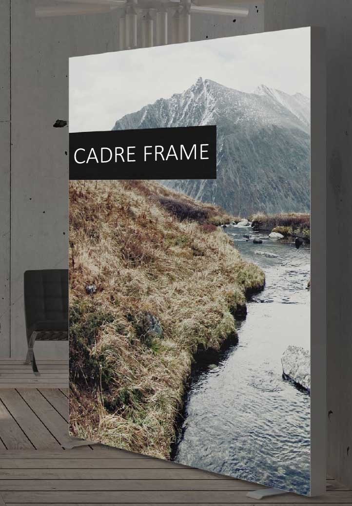 Cadre aluminium Light Box profil 100 mm