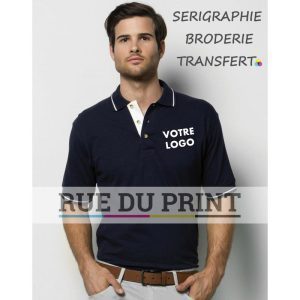 Polo publicité Contrast 210 g/m² 100% coton peigné piqué bord de col contrasté