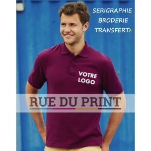 Polo publicité Heavyweight 230 g/m² (White: 220 g/m²) 65% polyester, 35% coton bande de propreté