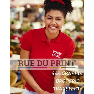 Polo publicité femme Blended Fabric 180 g/m² (White: 170 g/m²) 65% polyester, 35% coton