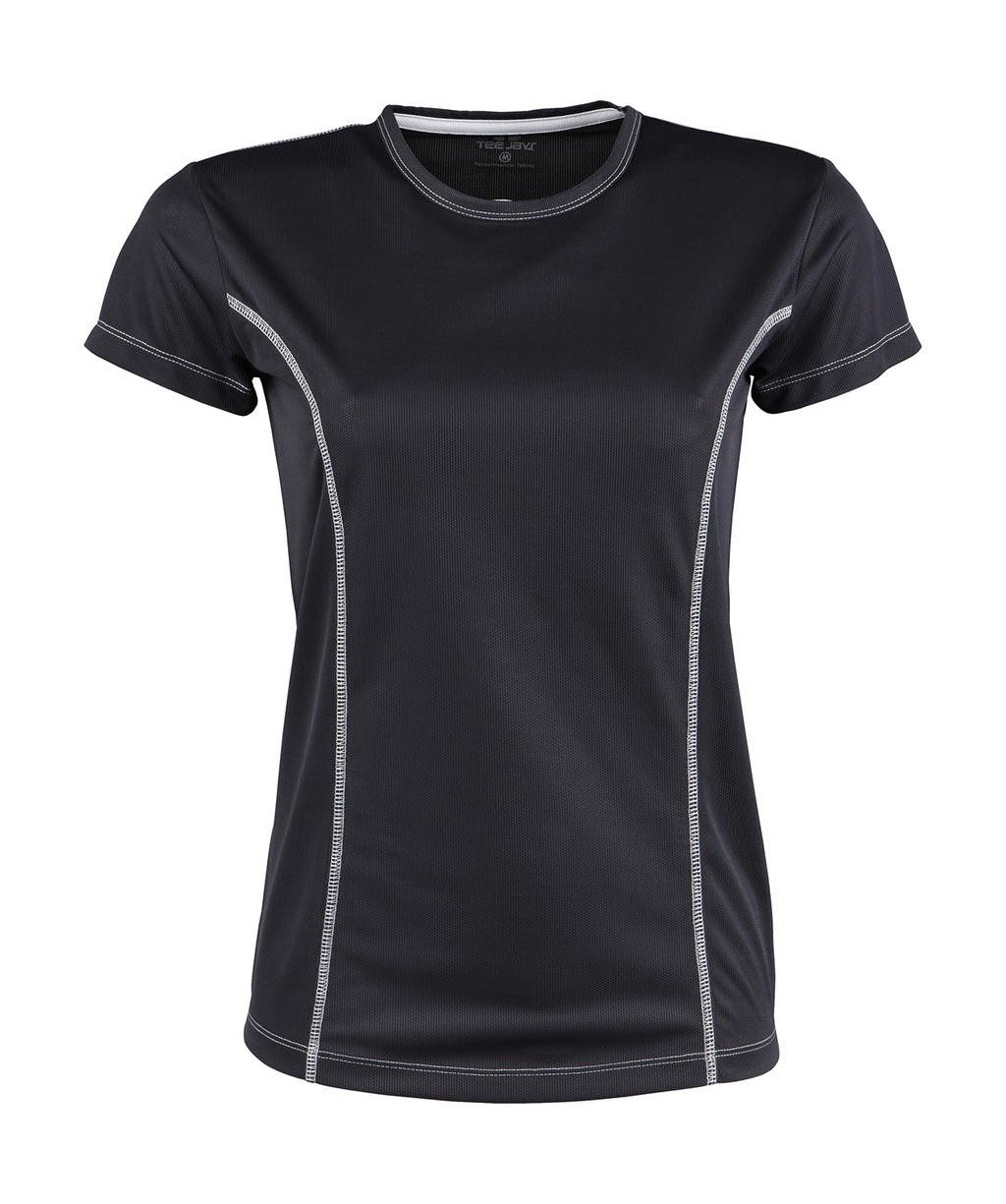 Tee-shirt publicitaire gris foncé face femme Performance 100% polyester (micro polyester fonctionnel), 150 g/m²  toucher peau de