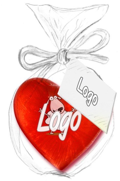 Savon avec logo coulé coeur