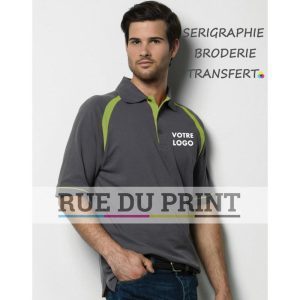 Polo publicité Oak Hill 210 g/m² 100% coton piqué peigné bande de propreté contrastée bord côte à l’encolure
