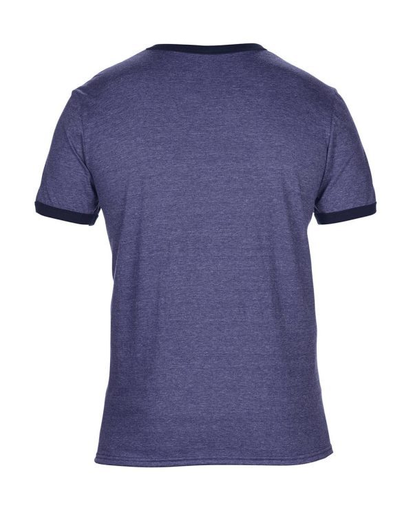 Midnight blue advertising t-shirt with basic back Fashion Adult colors: 100% combed ringspun cotton, heather colors: 60% polyester, 40