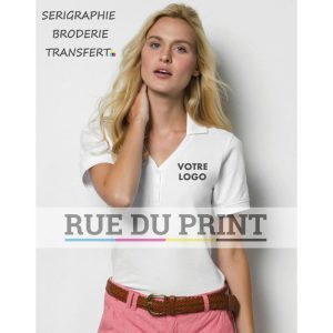 Polo publicité Sophia 210 g/m² 98% coton 2% lycra bord côte au col