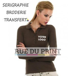 Polo publicité ajusté femme 180 g/m2 100% coton piqué peigné ringspun