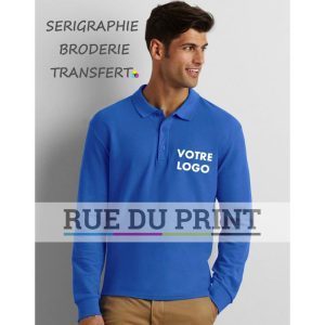Polo publicité adulte double piqué Premium S-L 220 g/m² (White: 211 g/m²)