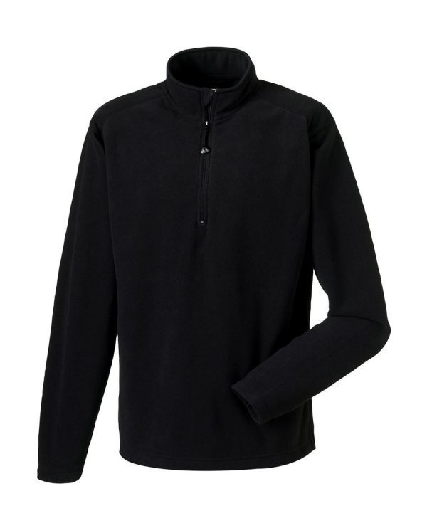1/4 vetoketju personoitu mikrofleece 190 g/m2 100% polyesteri mikrokuitu nukkaamaton käsittely selkäkappale