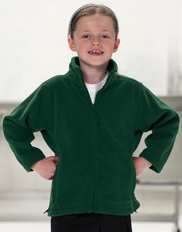 Pile bambino personalizzabile Pile 320 g/m2 100% poliestere anti-pilling collo ufficiale cerniera in tinta