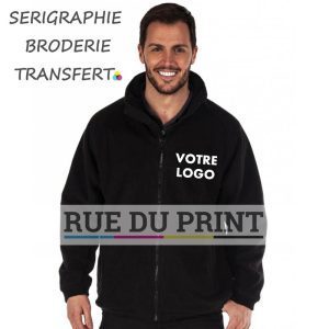 Polaire publicité Omicron 2 Waterproof 250 g/m² polaire 250 series anti-peluche Symmetry 100% polyester