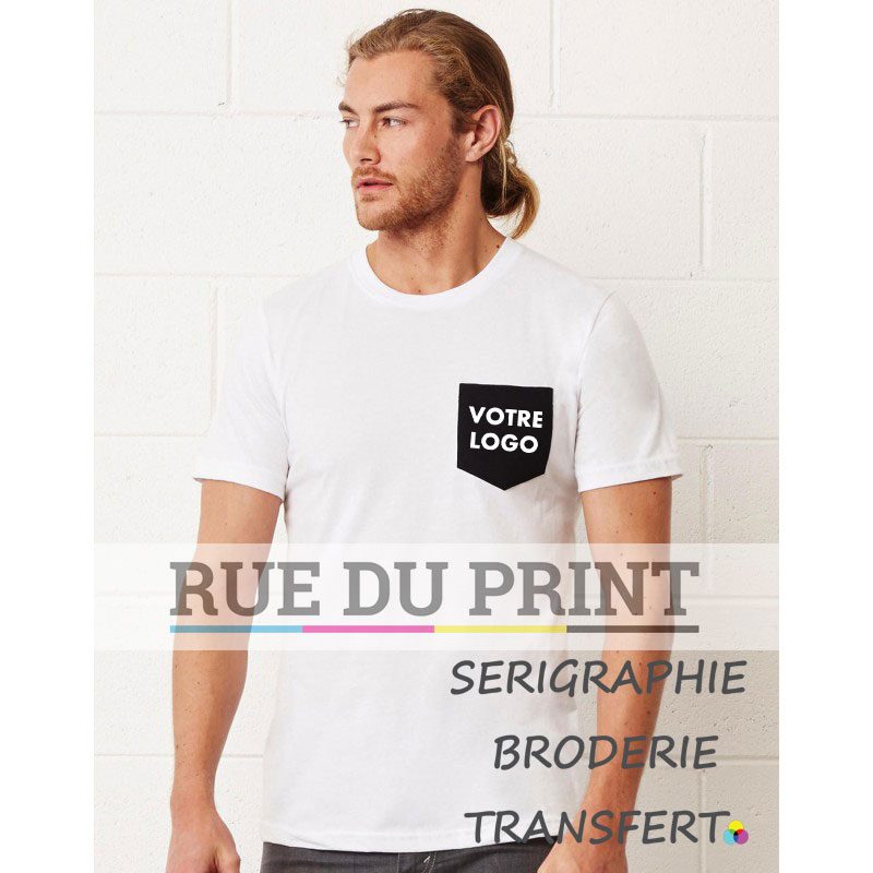 Tee-shirt publicité blanc profil homme ras de cou Morgan 100% coton, ringspun (jersey simple), 160 g/m² Grey Heather: 85% coton